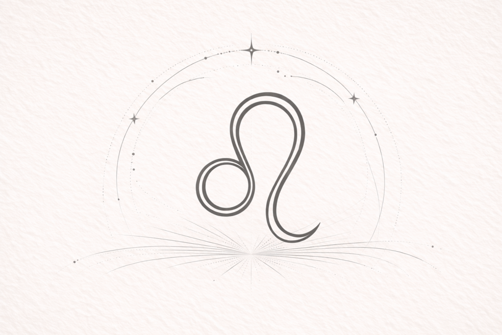 Leo symbol on textured background