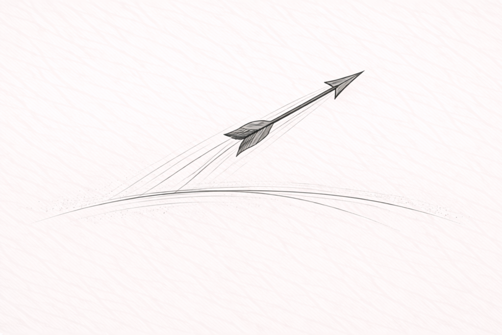 Sagittarius arrow over the horizon