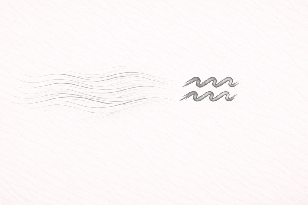 Aquarius symbol in minimal lines